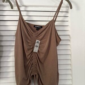 Express Camel Ruched Camisole